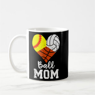 Mug Ball Mom Softball Volley-ball Basket Maman 1