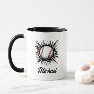 Mug Balle De Baseball Personnalisée Qui Traverse Le Mu