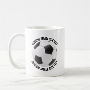 Mug Balle de football personnalisée petite 320 g. Sur 