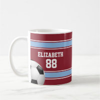 Balle de soccer Jersey Claret Blue Stripes