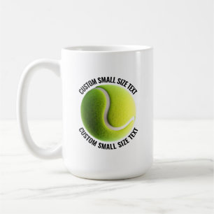 Mug Balle de tennis personnalisée petit texte 425 gram