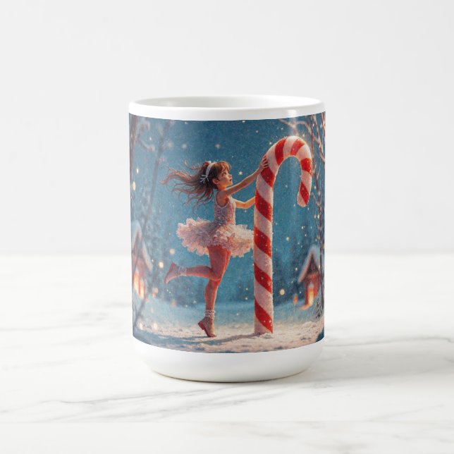 Mug Ballerina Anime Fille et Sucre de canne Noël (Centre)