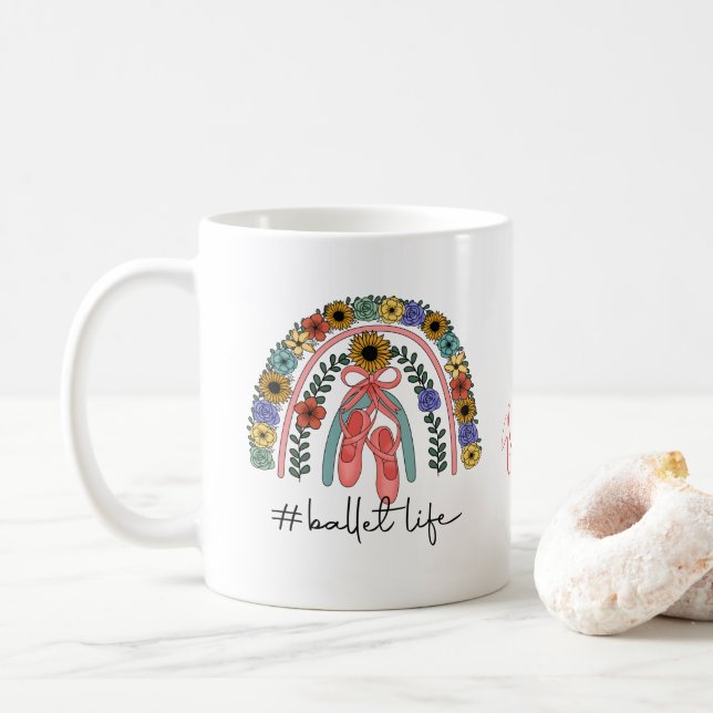Mug Ballerina Dance Studio Instructeur de ballet Danse (Avec donut)