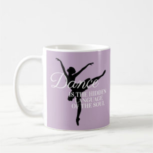 Mug Ballerine silhouette danse citation douce violette