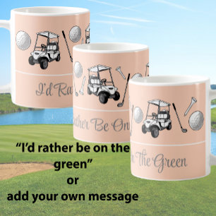 Mug Balles de golf orange amusantes et message personn