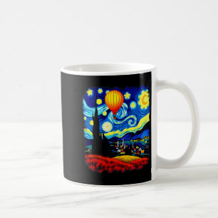 Mug Ballon à air chaud de style Van Gogh Nuit étoilée 