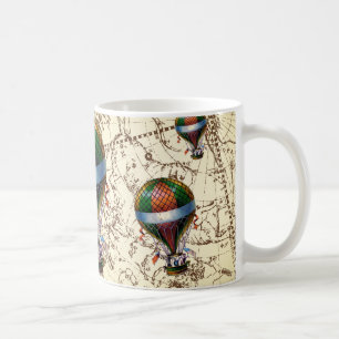 Mug Ballons à air chauds sur la mouche de voyage de