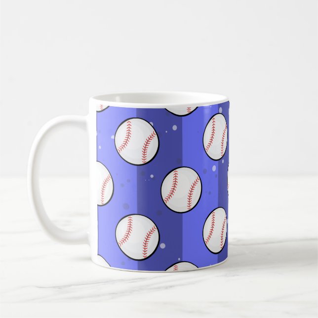 Mug Ballons de baseball - Motif ininterrompu sur le te (Gauche)