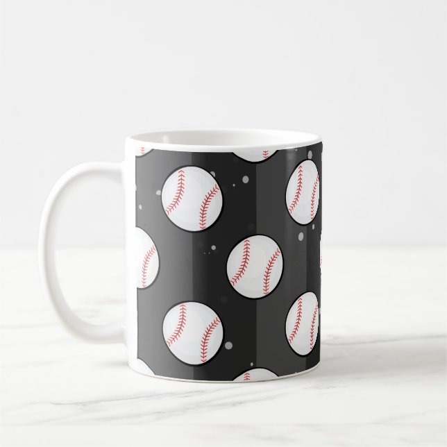 Mug Ballons de baseball - Motif ininterrompu sur le te (Gauche)