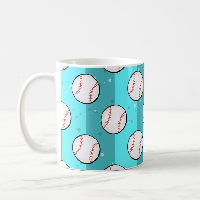 Mug Ballons de baseball - Motif ininterrompu sur Sky B (Gauche)