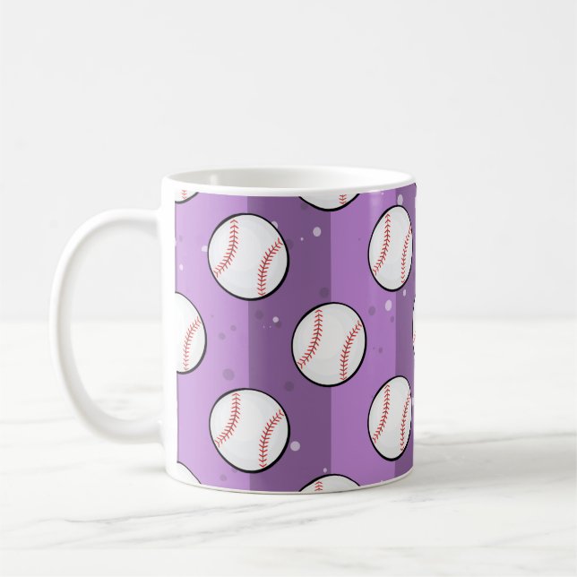 Mug Ballons de baseball - Motif sans couture sur terra (Gauche)
