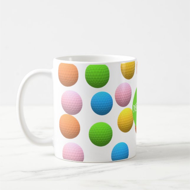 Mug Ballons de golf amusants (Gauche)