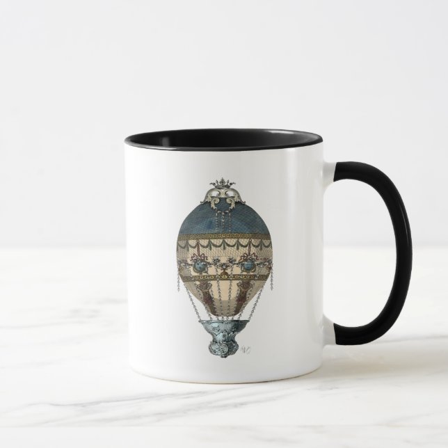 Mug Balloon baroque bleu & crème (Droite)