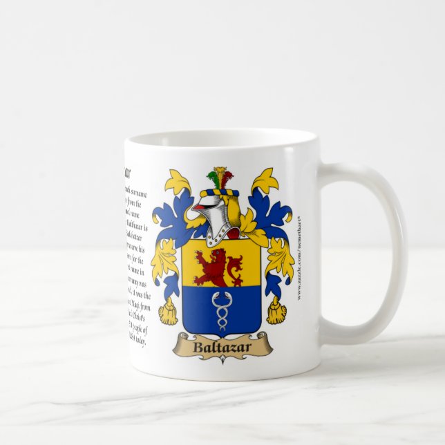 Mug Baltazar, l'origine, la signification et la crête (Droite)