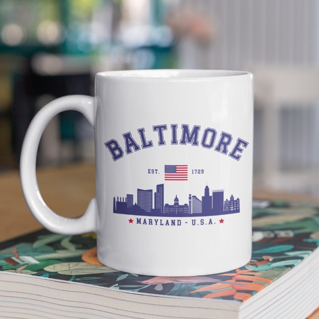 Mug Baltimore Maryland Modern Skyline city (Créateur téléchargé)