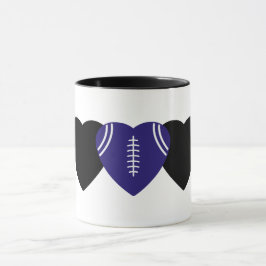 Mug Baltimore Ravens Football Heart Design