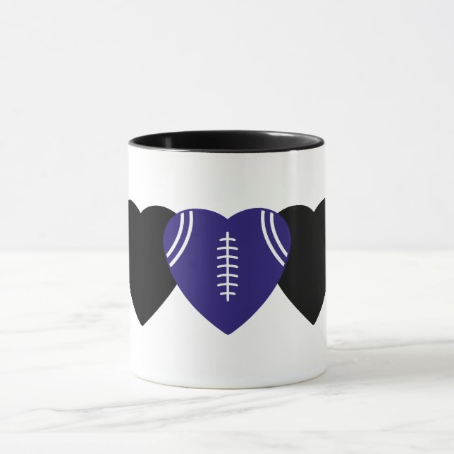 Mug Baltimore Ravens Football Heart Design (Centre)