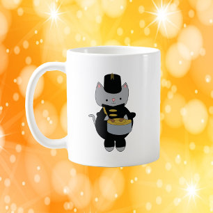 Mug Bande de marquage des chats Snare Drum Black Gold