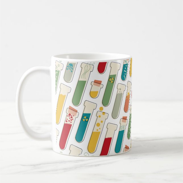 Mug Bande de tube d'essai de chimie moderne du milieu  (Gauche)