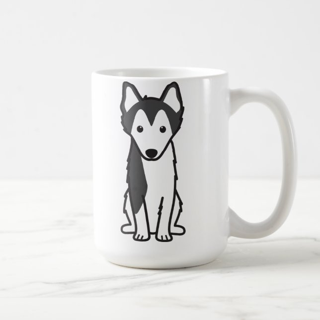 Mug Bande dessinée d'Alaska de chien de Klee Kai (Droite)