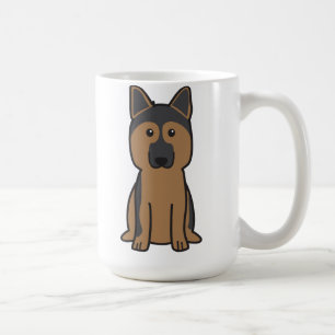 Mug Bande dessinée de chien de berger allemand