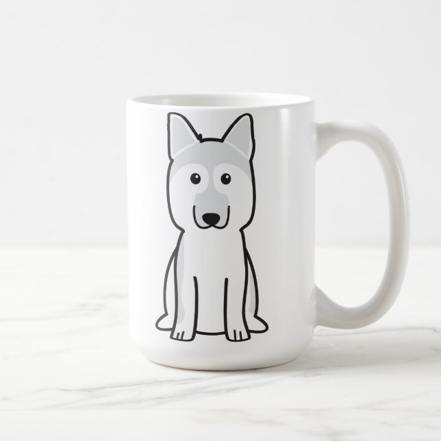 Mug Bande dessinée de chien de berger allemand (Droite)