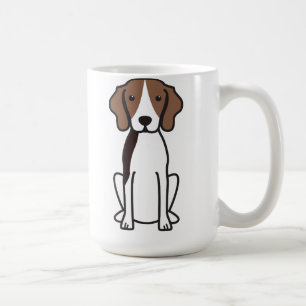 Mug Bande dessinée de chien de Coonhound de marcheur