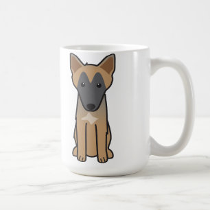 Mug Bande dessinée de chien de Malinois de Belge