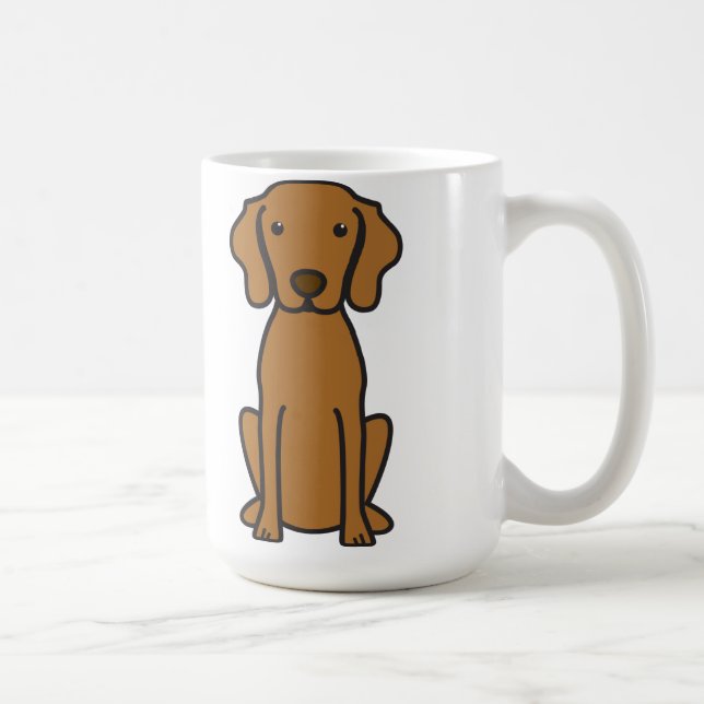 Mug Bande dessinée de chien de Vizsla (Droite)