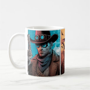 Mug bande dessinée de cowboys