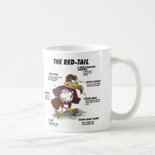 Mug bande dessinée de faucon de Rouge-queue