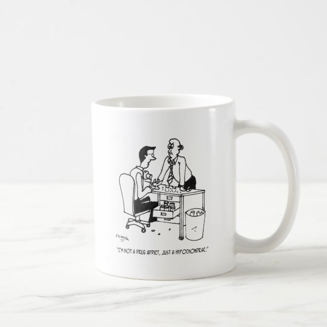 Mug Bande dessinée hypocondriaque 3104 (Droite)