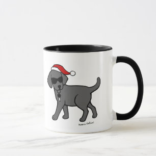 Mug Bande dessinée noire fraîche de Noël de Labrado