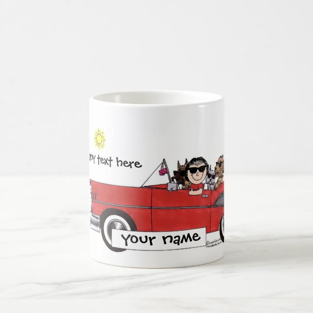Mug Bande dessinée personnalisée par amant de voiture (Centre)