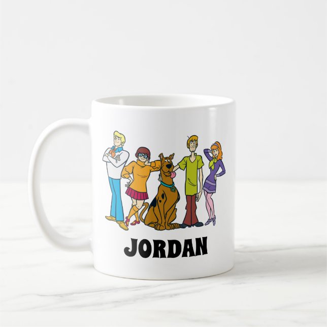 Mug Bande entière 14 Mystery Inc | Ajouter Votre Nom (Gauche)