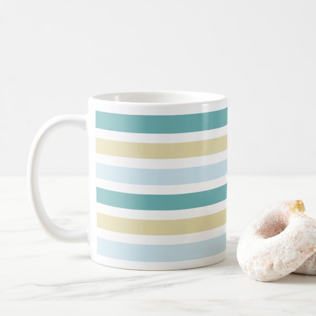 Mug Bandes côtières colorées (Avec donut)