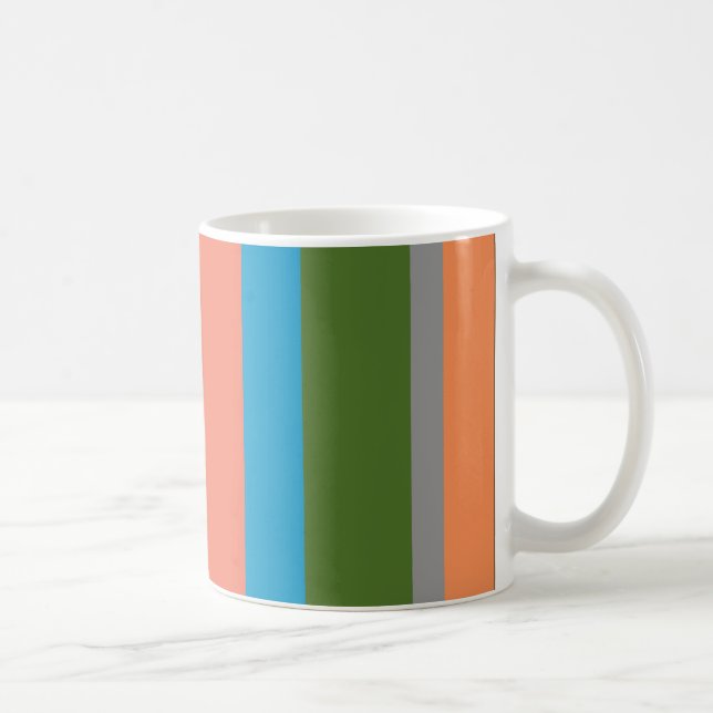 Mug Bandes de couleurs chaudes (Droite)