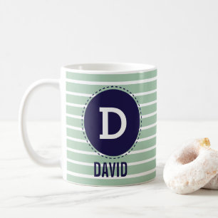 Mug Bandes de menuiserie de nom personnalisé