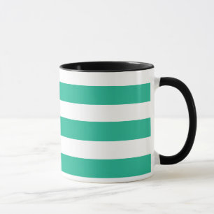 Mug Bandes de transats vert et blanc