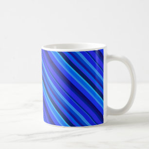 Mug Bandes diagonales bleues
