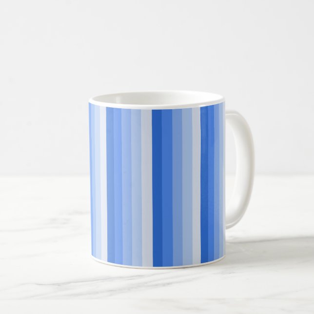 Mug Bandes d'ombre bleues (Devant droit)