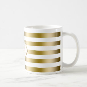Mug Bandes d'or monogrammes Motif géométrique 2