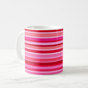 Mug Bandes mélangées, Fuchsia, Maroon et rose
