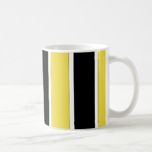 Mug Bandes noires, blanches et jaunes