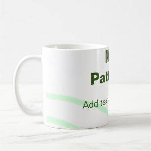 Mug Bandes orange vertes ajouter le nom message texte 