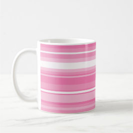 Mug Bandes rose monogramme