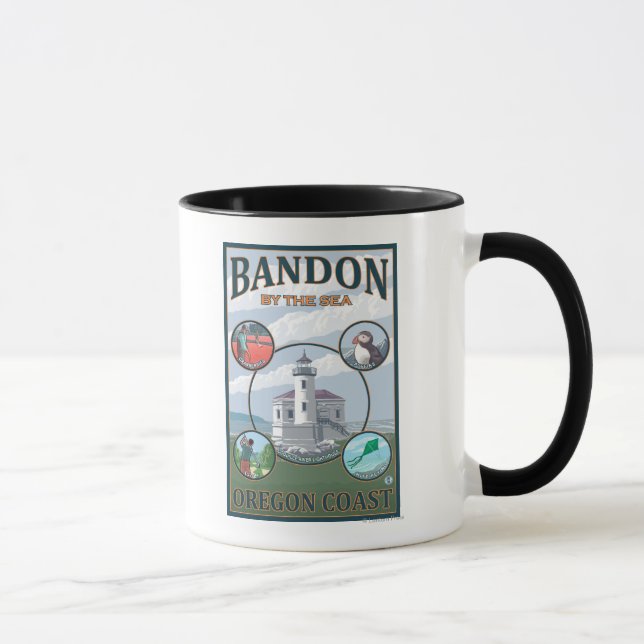 Mug Bandon, OregonScenic Travel Poster (Droite)