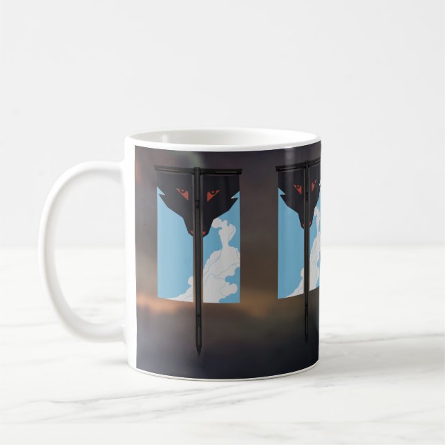 Mug bannière de loup de vape d'amis d'étoile (Gauche)
