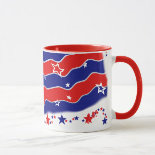 Mug Bannière étoilée décorée d'un monogramme
