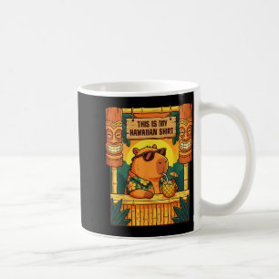 Mug Bar Tiki Capybara Drôle Hawaïen Aloha Tropical